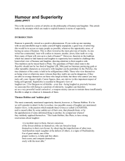 Humour and Superiority