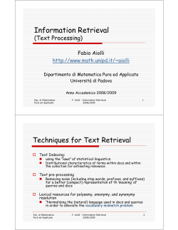 Information Retrieval