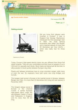 Getting around : Getting around Did you know that railways were