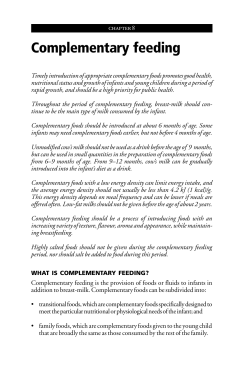 Complementary feeding