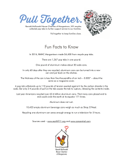 Pull Tabs Info Sheet - Ronald McDonald House