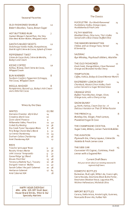 narrows grill drinks menu