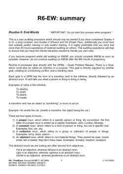 R6-EW: summary - Freezone Scientologist Information