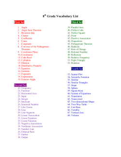 8 Grade Vocabulary List