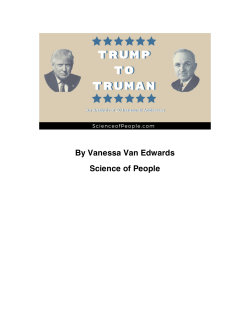 Trump to Truman: An Analysis of 20 Inaugural Addresses