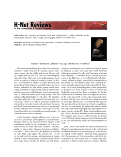 Francisco de Miranda: A Picture of an Age, a Portrait of a - H-Net
