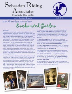 SRA 2016 Fall Newsletter - Sebastian Riding Associates