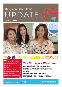 in our May newsletter.