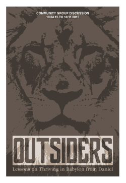 COMMUNITY GROUP DISCUSSION 10.04.15 TO 10.11.2015