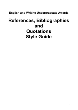 English with Writing Referencing Guidelines