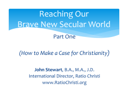 Reaching Our Brave New Secular World
