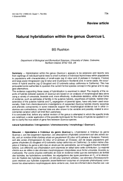 Natural hybridization within the genus Quercus
