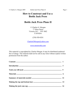How to Construct and Use a Bottle Jack Press