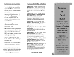 Summer At Excel 2013 - Huntington Youth Bureau