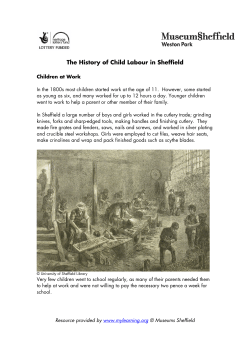 The History of Child Labour in Sheffield