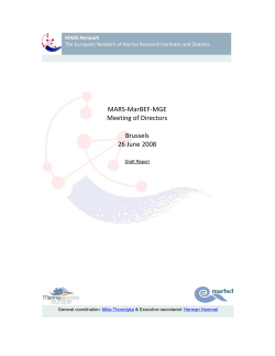 MARS-MarBEF-MGE draft Brussels June 2008