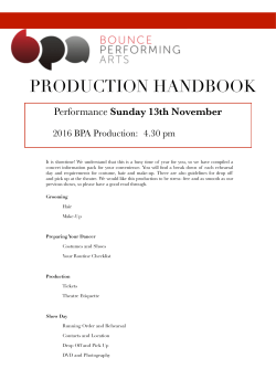 2016 HSM + Cinderella Production Handbook