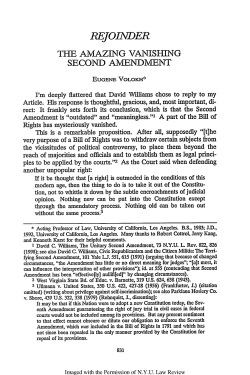 The Amazing Vanishing Second Amendment