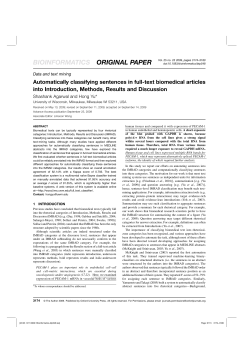Automatically classifying sentences in full-text