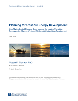 Planning for Offshore Energy Development