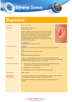 Strange Sounds - Discover Primary Science