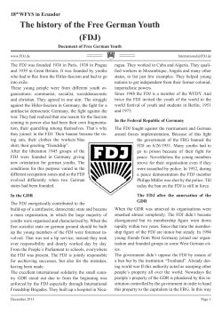 The history of the Free German Youth (FDJ)