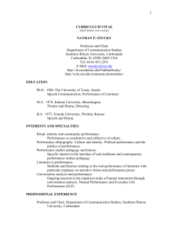 Curriculum Vitae - SIU - Southern Illinois University