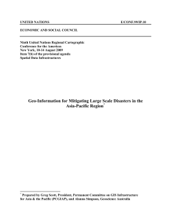 Geo-Information for Mitigating Large Scale Disasters in the Asia