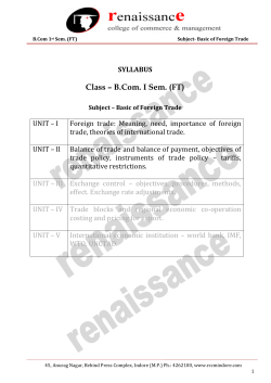 Class &ndash; B.Com. I Sem. (FT)