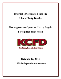 Kansas City Fire Department Internal Investigative Team