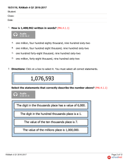 KMES 4th Grade RAM Q1 - Kempsville Meadows Elementary