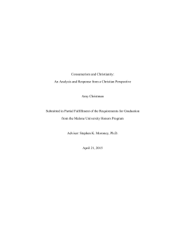 Consumerism and Christianity: An Analysis and