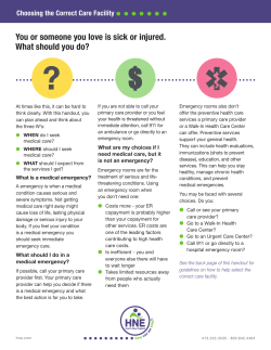 Choosing the correct care facility