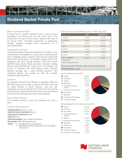 Dividend Basket Private Pool - National Bank Financial Wealth