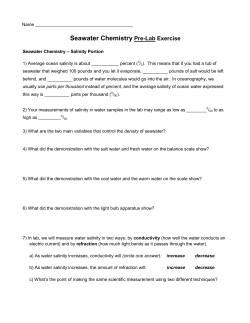 Seawater Chemistry pre