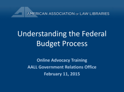 Understanding the Federal Budget Process