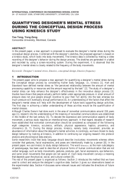 quantifying designer`s mental stress during the conceptual design