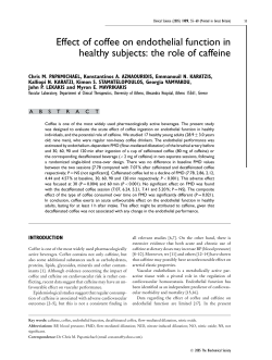 Effect of coffee on endothelial function in healthy