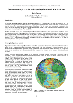 Some new thoughts on the early opening of the South Atlantic Ocean