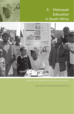 3. Holocaust Education in South Africa