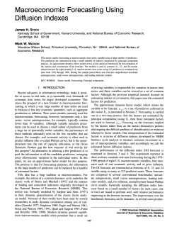 Macroeconomic Forecasting Using Diffusion Indexes