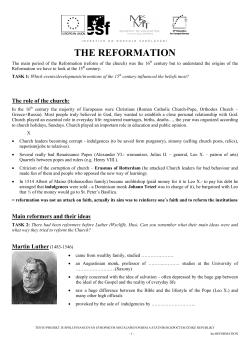 THE REFORMATION