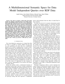 A Multidimensional Semantic Space for Data Model