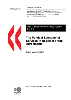 The Political Economy of Services in Regional Trade Agreements