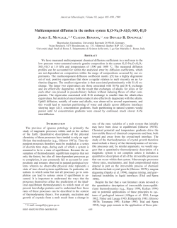 Multicomponent diffusion in the molten system K2O-Na2O