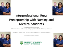 Rural Preceptorship with Nursing and Medical Students