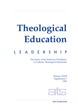 Theological Education - The Association of Theological Schools