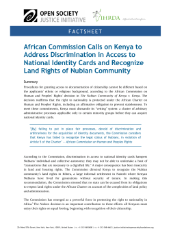 African Commission Calls on Kenya to Address