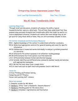 We All Have Transferable Skills