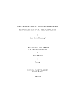A DESCRIPTIVE STUDY OF CHILDHOOD OBESITY
